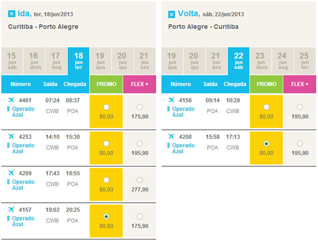 Passagens Julho 2013