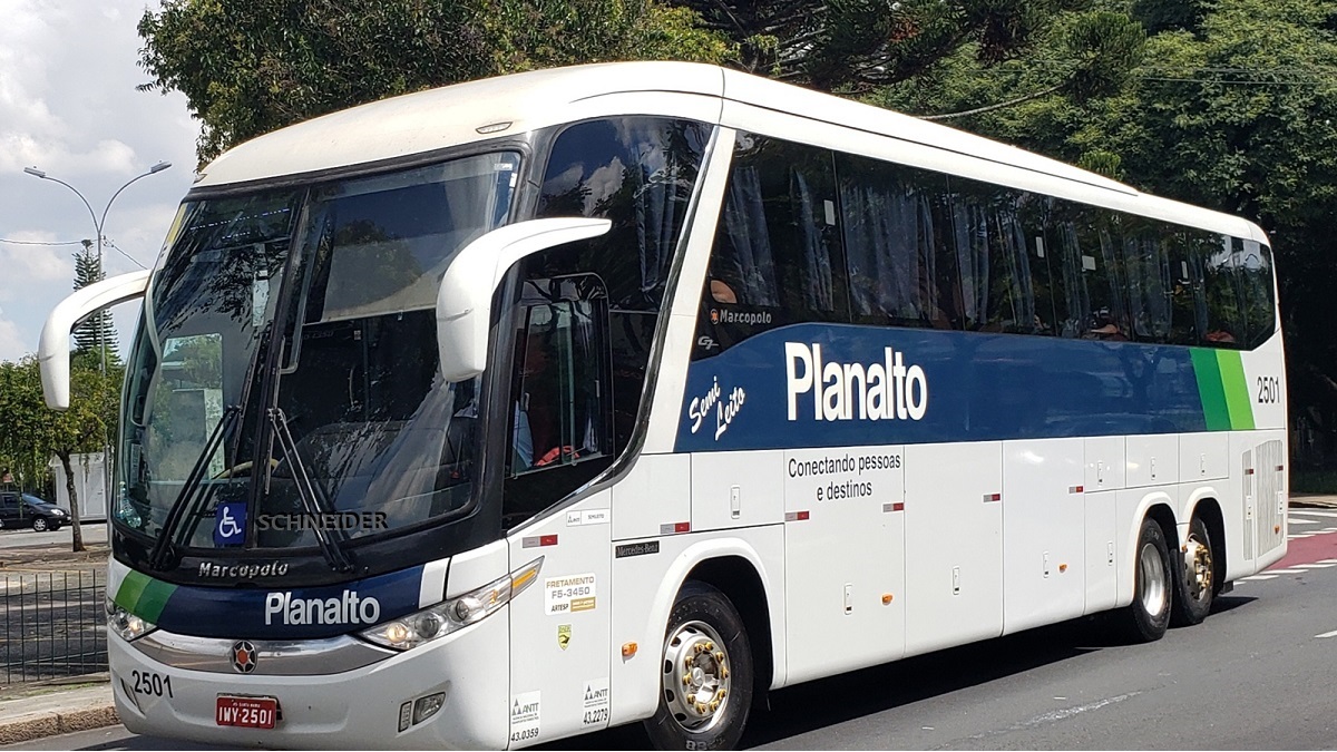 Ônibus utilizado pela Viação Planalto