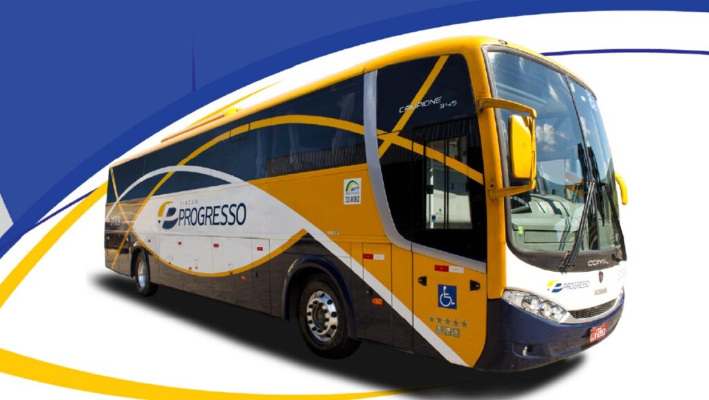 Ônibus utilizado pela Viação Progresso