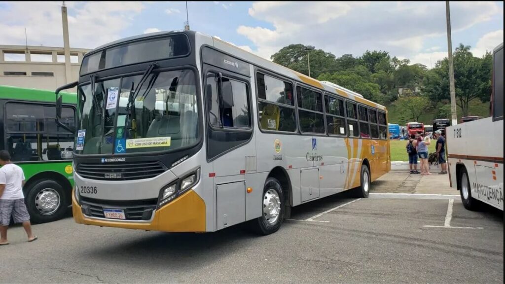 Ônibus Viação Caieiras, ônibus amarelo e branco