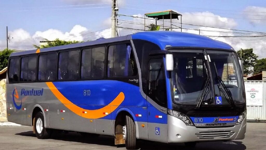 Ônibus utilizado pela Pontual Fretamento