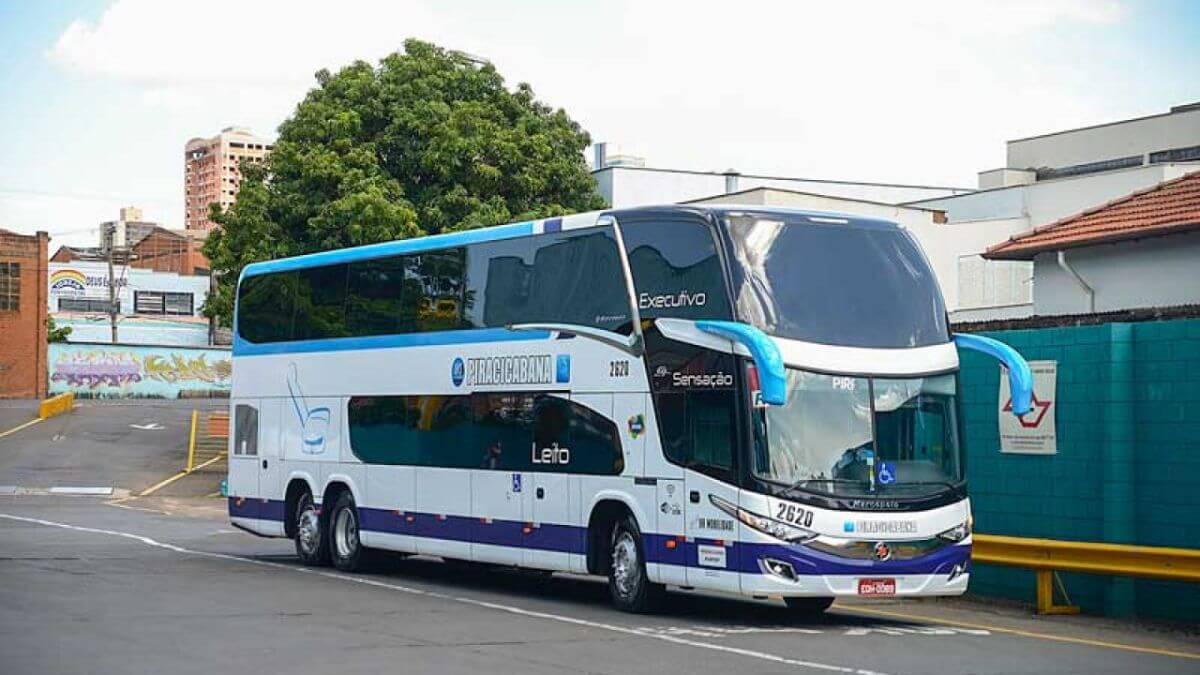 Ônibus usado pela Viação Piracicaba