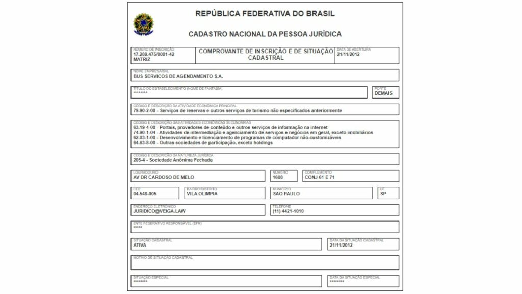 Print da Consulta CNPJ da ClickBus