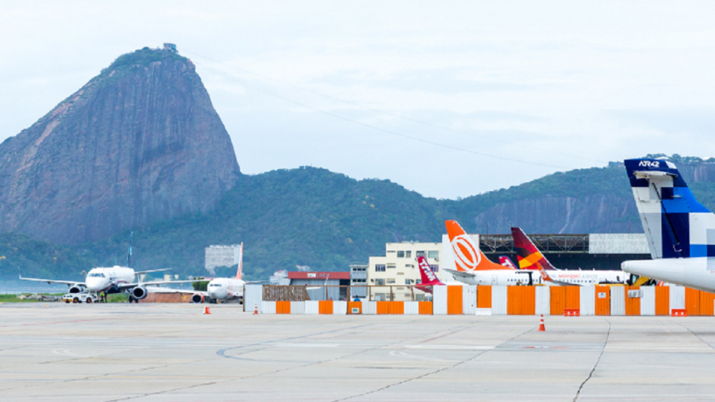 Aeroporto de Santos Dumont, pista de aviões