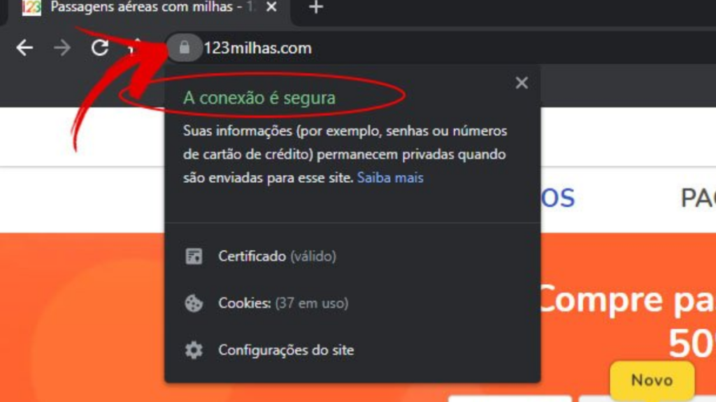 Protocolo Https da 123 Milhas