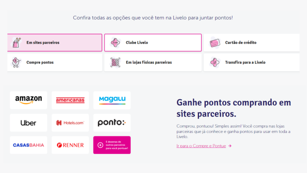 Como ganhar pontos na Livelo?