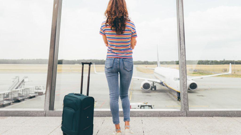Moça perdeu o voo no aeroporto