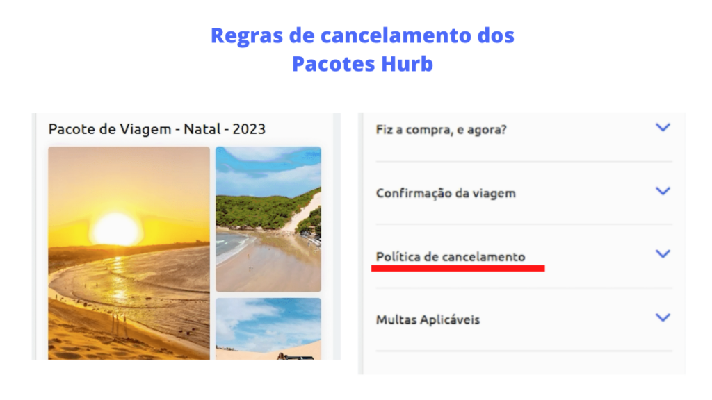 Regras de cancelamento dos pacotes HUbr