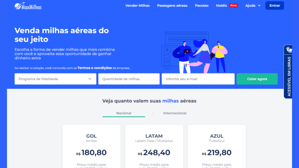 Venda de Milhas aéreas na MaxMilhas
