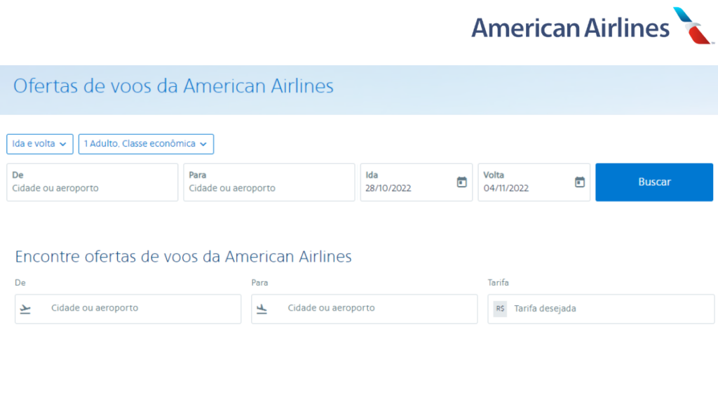 Comprar passagem American Airlines