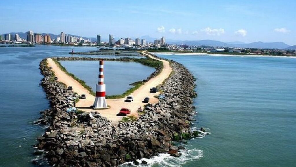 Molhe norte em Navegantes