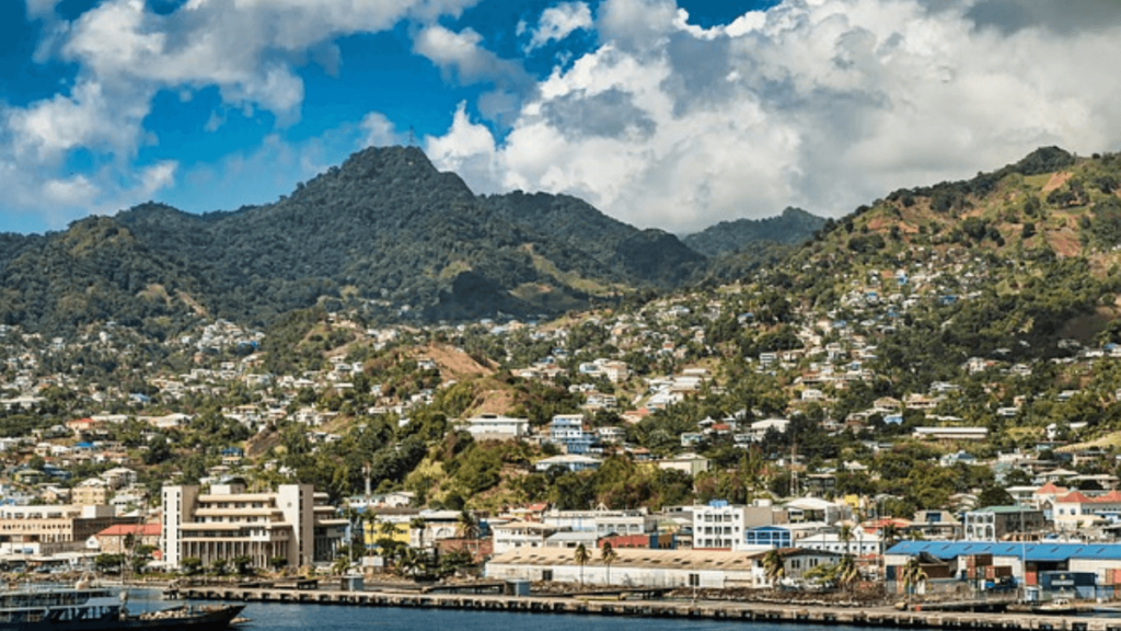 Cidades com a letra K: imagem da cidade de Kingstown.