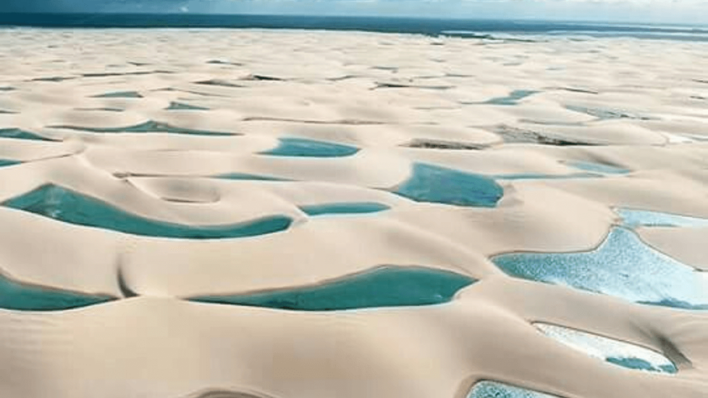 Imagem dos Lençóis Maranhenses, no Maranhão.