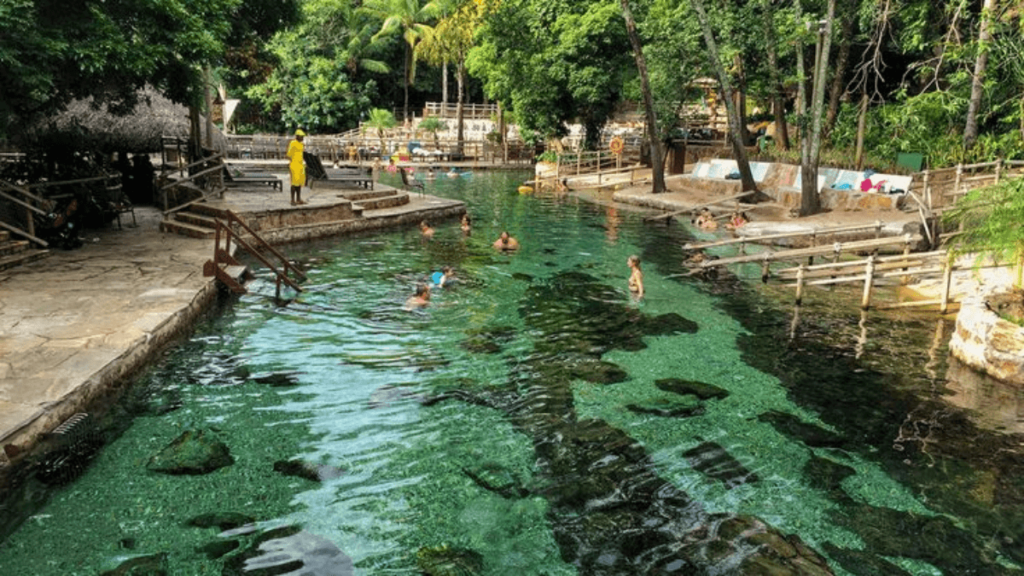 Imagem na cidade do Rio Quente, em Goiás.