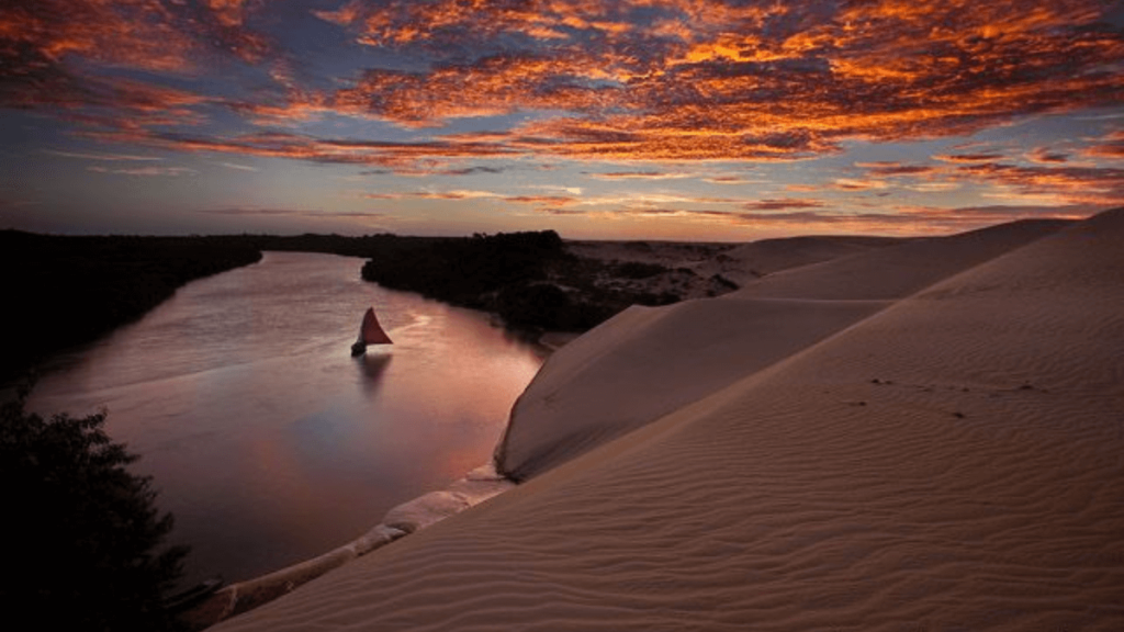 Imagem do Rio Aracatiaçu, em Amontada