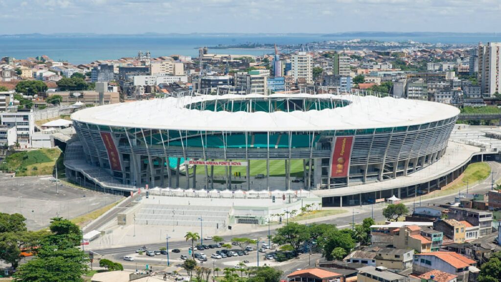 Imagem aérea da Arena Fonte Nova