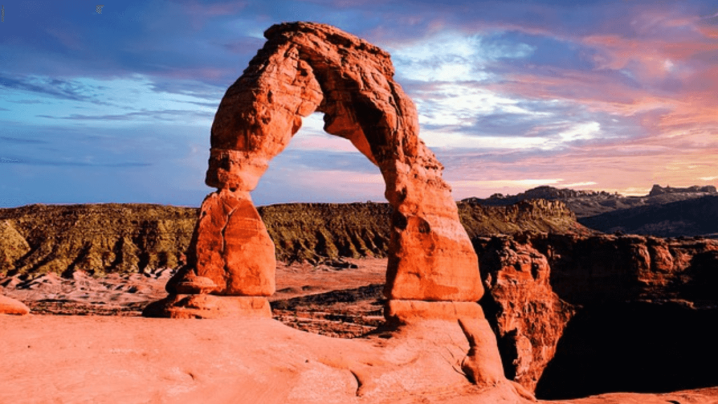 Imagem de uma paisagem no Grand Canyon