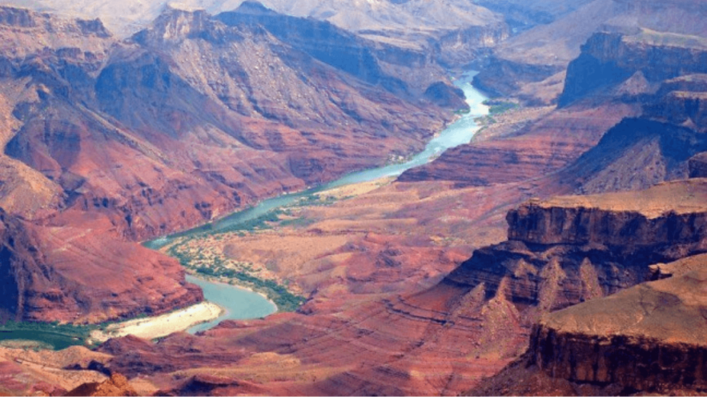A linda paisagem do Grand Canyon.