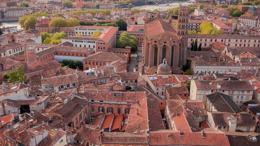 Imagem aérea de Toulouse.