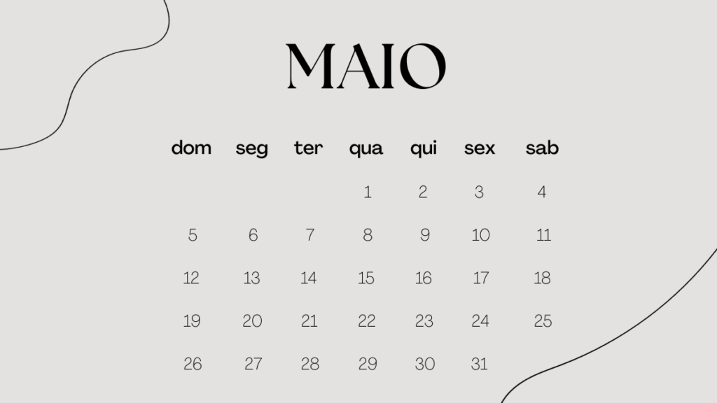 Feriados de Maio de 2024