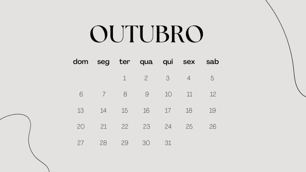 Feriados de Outubro de 2024