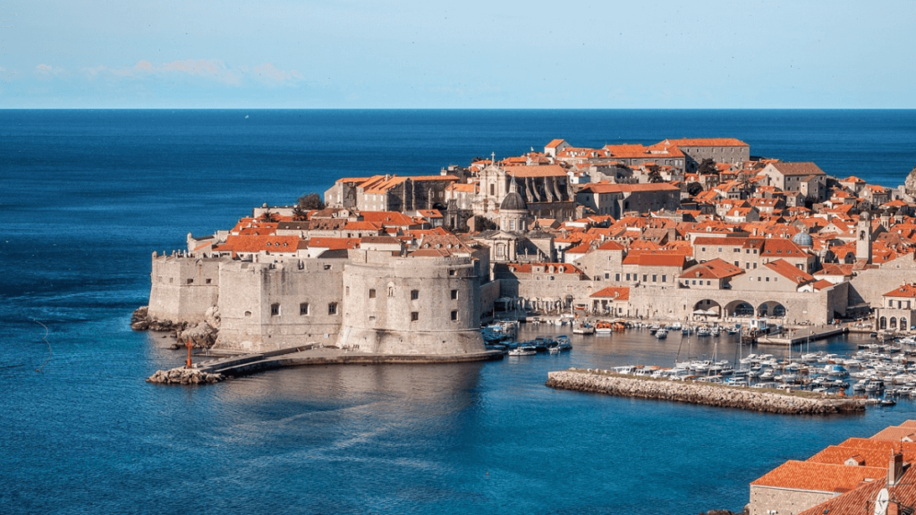 Vista do mar em Dubrovnik