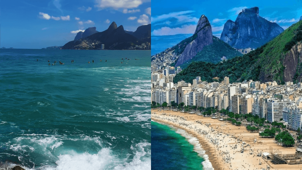 visão das prais de aguas azuis fotos do rio de janeiro