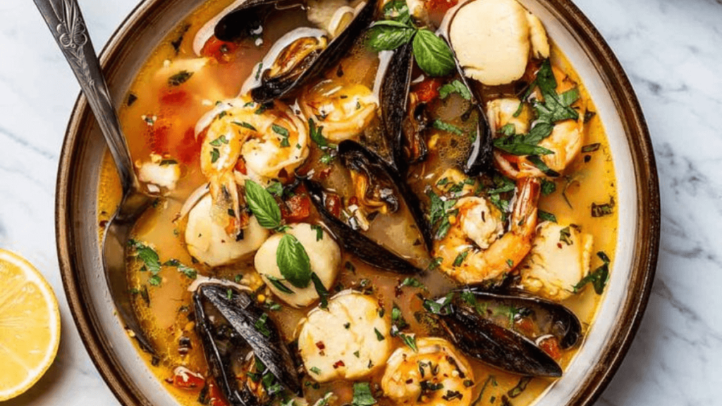 bouillabaisse sopa de frutos do mar