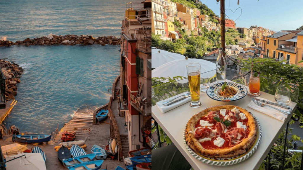 mar de Cinque Terre, pizza italiana