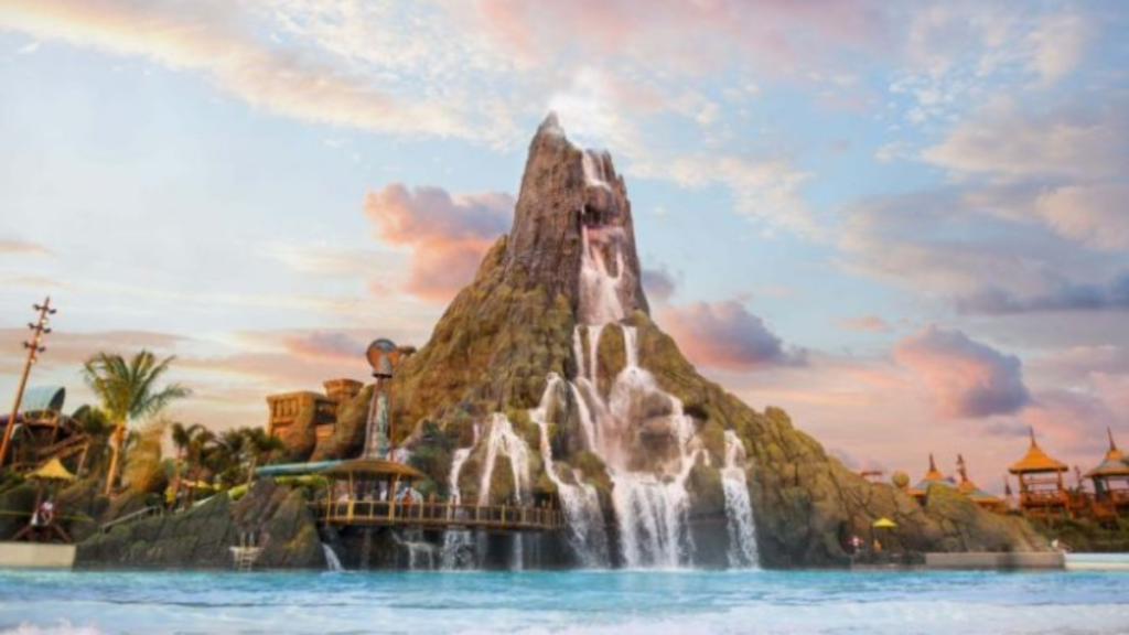 Paisagem de Volcano Bay
