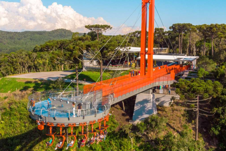 Passarela Skyglass em Canela
