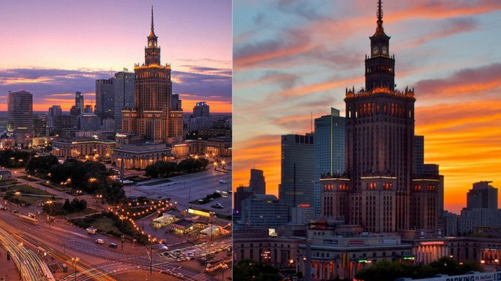 Pôr do sol na Polônia