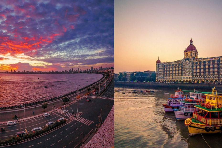 Pôr do sol em Mumbai