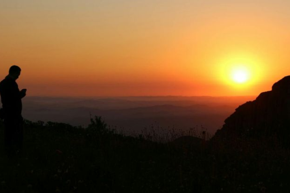 Pôr do sol na Serra do Cipó