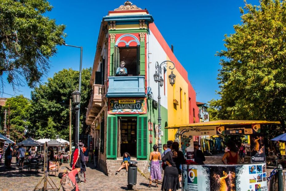 Os melhores hotéis em Buenos Aires: La boca Caminito, um prédio colorido