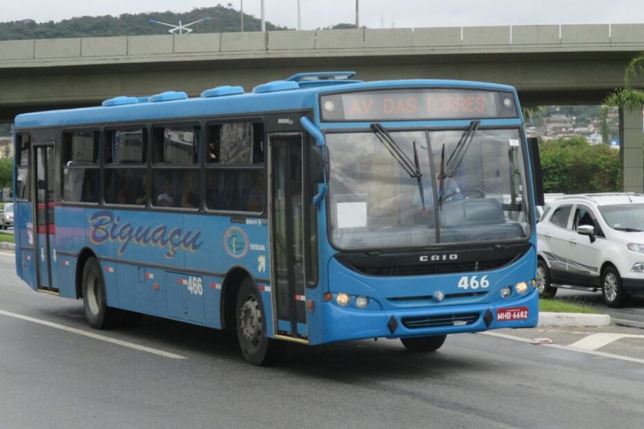 Horário do ônibus Zanelato: Ônibus do Biguaçu azul.