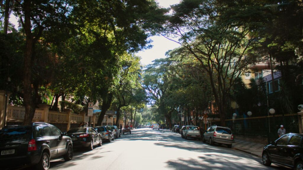 Ruas de Higienópolis.
