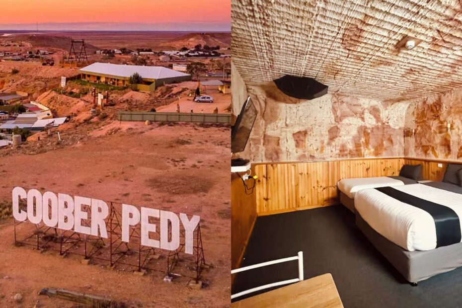 cidade enterrada de Coober Pedy na Austrália.