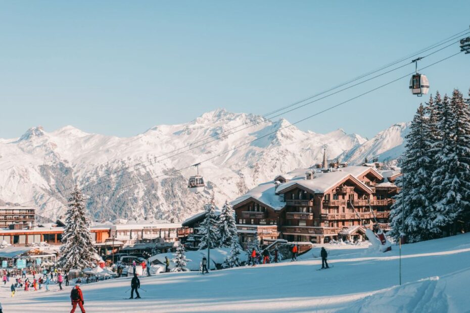 Esqui na neve em Courchevel.