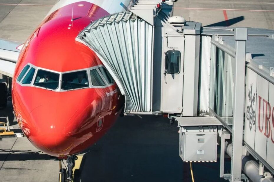 Avião em aereoporto